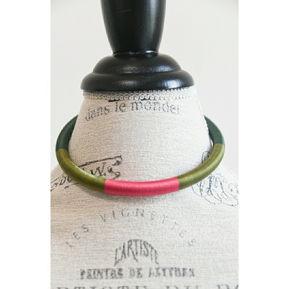 Boho Colorblock African Tribal Choker - Picture 3 of 4